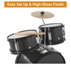 Coucheta 5-Piece Kids Drum Set - 16" Junior Kit with Cymbal, Pedal, Stool - Includes Sticks, for Boys & Girls - 4 of 4