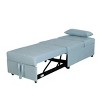 Cailyn 4 in 1 Multi-Function Sleeper Bed With Convertible Folding Ottoman Adjustable Backrest Sofa Bed and Pillow Lounge Chair-Maison Boucle - 4 of 4