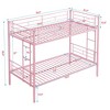 CAVINAS Twin Over Twin Metal Bunk Bed,Optional Trundle,Modern Bunk Beds for Kids,Side Ladder and Full-Length Guardrail,No Box Spring Needed - 3 of 4