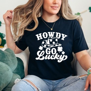 Simply Sage Market Howdy Go Lucky Clovers Short Sleeve Tee - 1 of 4