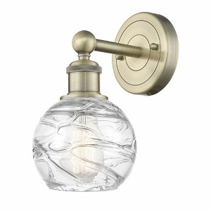 Athens Deco Swirl - 1 Light Wall Sconce In Industrial Style-10.5 Inches Tall and 6 Inches Wide - 1 of 1