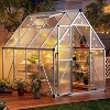 6x7 FT Outdoor Greenhouse with Polycarbonate Panels, Aluminum Walk-In Design with Roof Vent & Lockable Door - 2 of 4