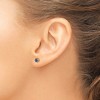 Black Bow Jewelry Kids 4mm Synthetic Sapphire Screw Back Stud Earrings 14k Yellow Gold - 3 of 4