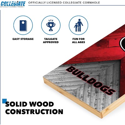 NCAA Georgia Bulldogs 2'x4' Wood Cornhole Set