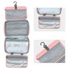 Unique Bargains Travel Toiletry Bag Makeup Bag Organizer Toiletry Organizer Travel Cosmetic Bag Waterproof Polyester Pink 1pc - 3 of 4