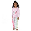 Leveret Kids Pajamas Cotton Top and Fleece Pants - 2 of 3