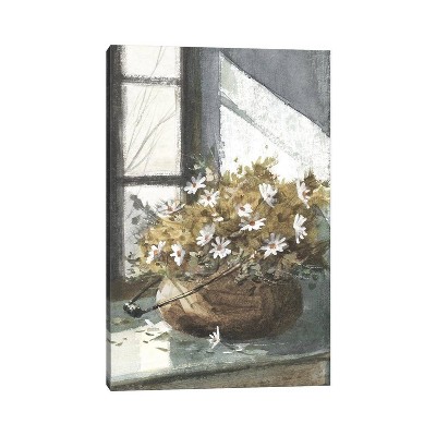 iCanvas Daisies in The Window by George Bjorkland Canvas Print Wall Art