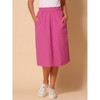 INSPIRE CHIC Women's Casual Elastic Waist Peasant A-Line Midi Skirts with Pockets - 3 of 4
