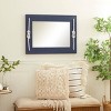 Wood Wall Mirror with Knot Detailing Blue - Olivia & May: Nautical Style, Rectangular, No Assembly Required - 2 of 4
