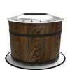 Outsunny Smokeless Fire Pit, 20" Barrel Style Wood Burning Firepit with Mat, Magnesium Oxide - 4 of 4