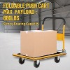 Foldable Push Cart On Wheel, 660lbs Capacity A3 Steel Moving Platform Hand Track - 3 of 4