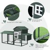 83" Wooden Outdoor Backyard Chicken Coop Fence Rabbit Bunny Hutch House with Covered Run and Nesting Box - 4 of 4