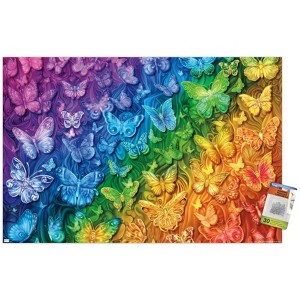 Trends International Brigid Ashwood - Rainbow Butterflies Unframed Wall Poster Prints - 1 of 4