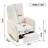 TIRAMISUBEST Accent Rocking Chair with Footrest, High Backrest & Rubber Wood Rocking Legs for Living Room & Bedroom - 2 of 4