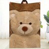Lomsoe Flannel Cute Bear Blanket - Contemporary Style, Digital Print, Tear Resistant, All Seasons, Christmas Gift. - 2 of 4