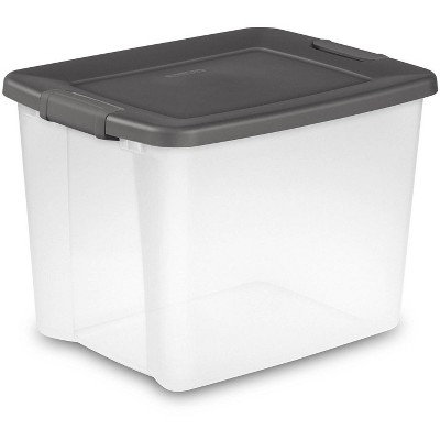 Sterilite 50-Quart Storage Clear Stackable Latching ShelfTote (12 Pack) 19373V06