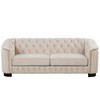 Velvet Upholstered Accent Sofa with Thick Removable Seat Cushion - 3 of 4