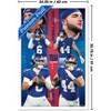 Trends International NFL New York Giants - Jaxson Dart & Cam Skattebo 25 Framed Wall Poster Prints - 3 of 4