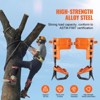 VEVOR Tree Climbing Spikes Set, 1 Pair Alloy Steel Climbing Spurs with Safety Rope and Safety Harness,350lbs Load Capacity Tree Climbing Gear,Orange - 3 of 4