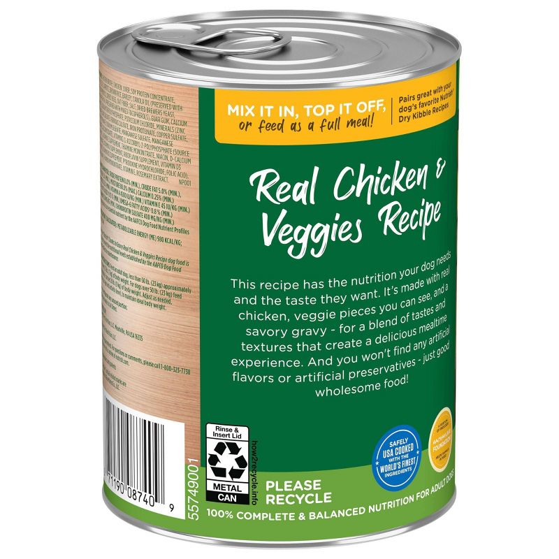 Rachael Ray Nutrish Chunks in Gravy with Chicken &#38; Vegetable Flavor Singles Wet Dog Food - 13oz, 3 of 13