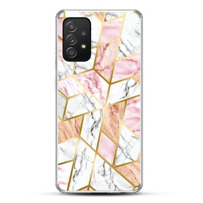 MyBat Fusion Protector Cover Case Compatible With Samsung Galaxy A52 5G - Electroplated Pink Marbling