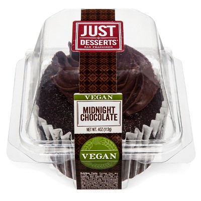 Just Desserts Vegan Midnight Chocolate Cupcake - 4oz