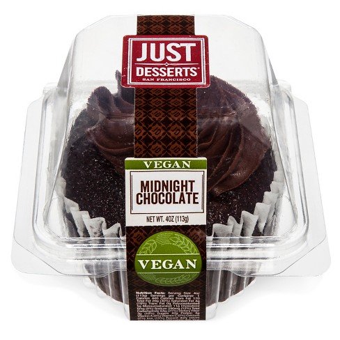 Just Desserts Vegan Midnight Chocolate Cupcake 4oz Target