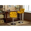 OUTSUPPLY Tufted Swivel Bar Stools Set of 2, Adjustable Height Hydraulic, Diamond Tufted with Foot Rest - 3 of 4