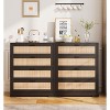 Whizmax 4 Drawer Dresser for Bedroom, Rattan Chest of Dressers, Modern Wood Tall Dresser with Power Outlets for Living Room,Closet Hallway, Entryway - 3 of 4
