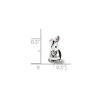 Black Bow Jewelry Bunny Bead Charm in Antiqued Sterling Silver with Pink Crystals - 3 of 4