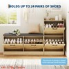 Shoe Cabinet with Bench w/ 4 Flip Drawers for Entryway, Shoe Storage Cabinet w/ Bench and Comfort Cushion, Entryway Shoe Organizer w/ Storage - 3 of 4