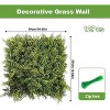 Acekool Artificial Plant Wall Panel, Lifelike Green Grass Wall, UV Resistant Faux Plant Decor for Indoor Outdoor, Easy Mount - 2 of 4