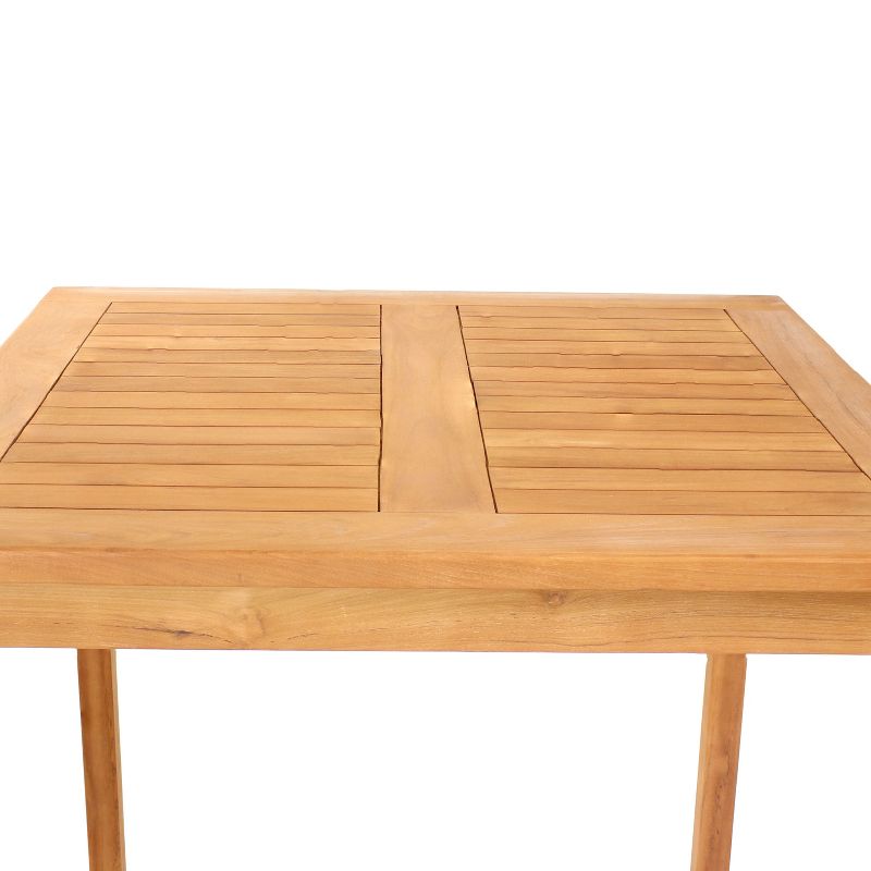 Sunnydaze Teak Wood Outdoor Bar Table - 31" Square x 43.5" H - Brown, 6 of 9