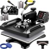 VEVOR Enhanced Heat Press Device, ETL Safety Certified, 12x15 inch, 8-in-1 Energy Efficient Combo, Versatile Sublimation with 360° Swivel, Black - 2 of 4