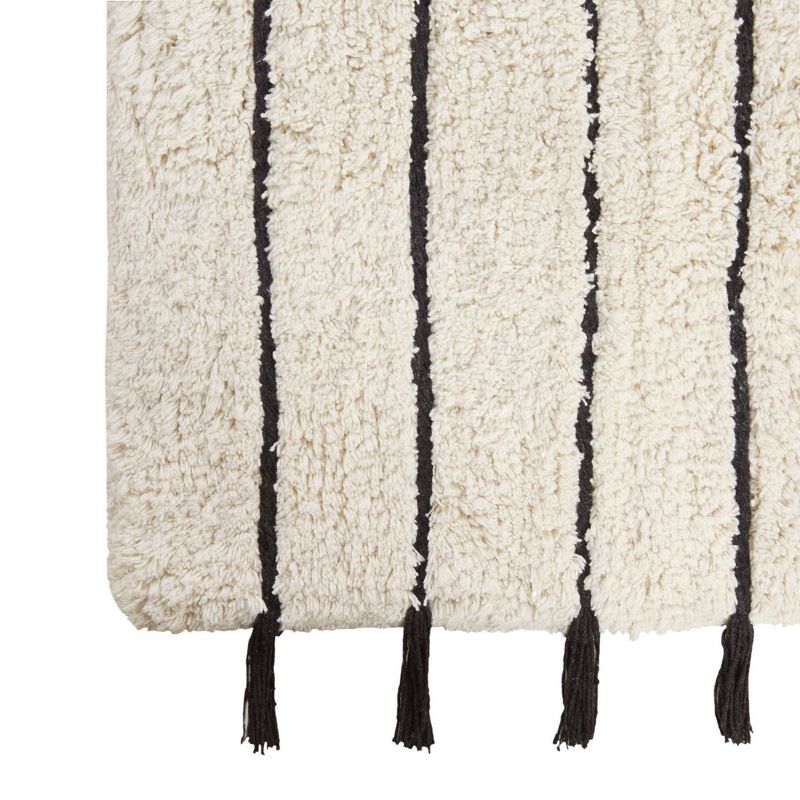 32"x20" Arbor Striped Tassel Cotton Tufted Rug - Ink+Ivy, 5 of 11