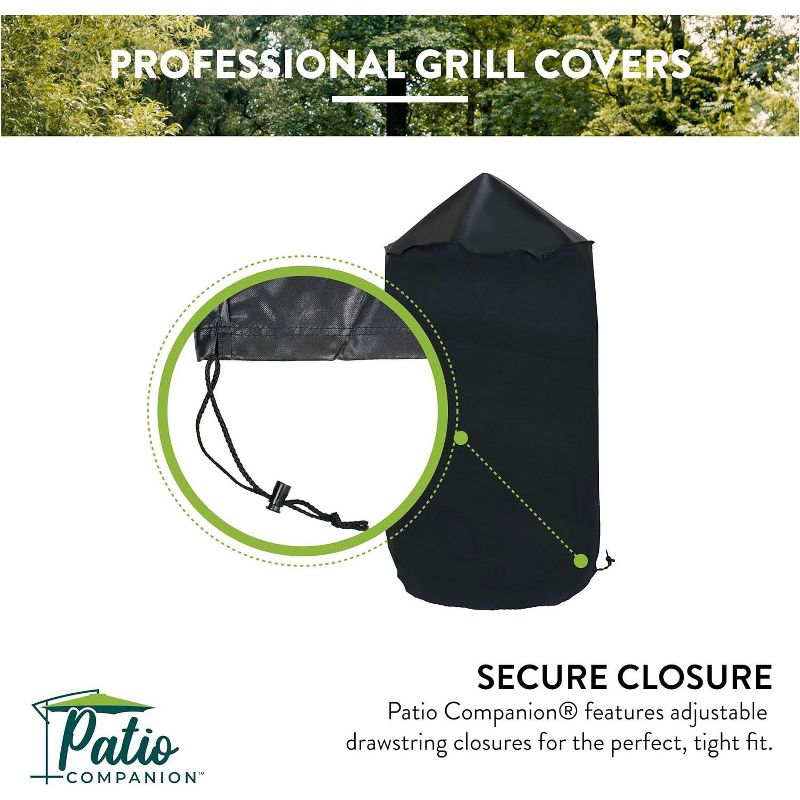 Patio Companion Professional Grill Cover, 5 Year Warranty, Heavy-Grade UV Blocking Material, Waterproof and Weather Resistant, 5 of 8