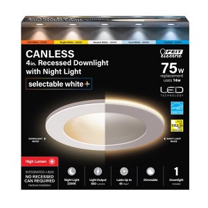 Feit Electric LEDR4 White 4 in. W Aluminum LED Canless Recessed Downlight 75 W - 1 of 1