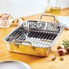 Farberware 17"x12" Classic Series Stainless Steel Roaster with Rack - 2 of 4