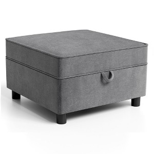 Chenille Reversible Sectional Sofa, 9-Seater Modular Sectional Sofa, U-Shape Modular Couch Storage Seats Ottomans with Chaise - 1 of 4