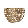 Storied Home Woven Cane Wall Pocket Natural: Iron Frame, Abstract Modern Decor, Dry Dust Care - 3 of 4
