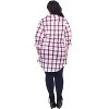 Women's Plus Size Piper Stretchy Plaid Tunic with Pockets - White Mark - 3 of 3