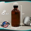 Nevlers 8 Oz Leakproof Boston Round Amber Glass Bottles - 3 of 4