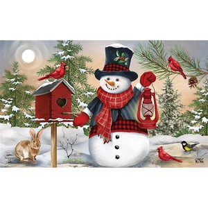 Briarwood Lane Doormat 30x18 Indoor Outdoor Snowman and Friends Winter For Winter Doormat - 1 of 4