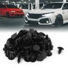 Unique Bargains Plastic Car Auto New Rivets Fastener Push Clips Black 100pcs 8mm Hole Dia - image 2 of 4