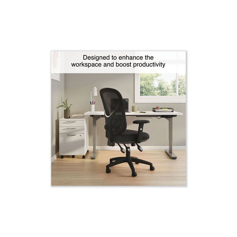 Alera Alera Aeson Series Multifunction Task Chair, Supports Up to 275 lb, 15" to 18.82" Seat Height, Black Seat/Back, Black Base, 2 of 8