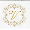 Linum Home Textiles 100% Turkish Cotton MONICA Gold Thread 2PC Embellished Hand Towel Set - 3 of 3
