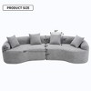 TiramisuBest LY-003 Beige White Deep Seat Compression Sofa 3 Seater with Beige for sofa - 3 of 4