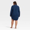 Women's Cloud Knit Modal Notch Collar Long Sleeve Nightgown - Auden™ - 2 of 3