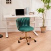 Office Desk Chair, Upholstered Home Office Desk Chairs With Adjustable Swivel Wheels, Ergonomic Office Chair - 2 of 4