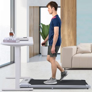 HFYee Walking Pad 260 LB Capacity with LED Display and 2.5 HP Silent Motor, 2-in-1 Design Under Desk Treadmill for Home, Silver - 1 of 4